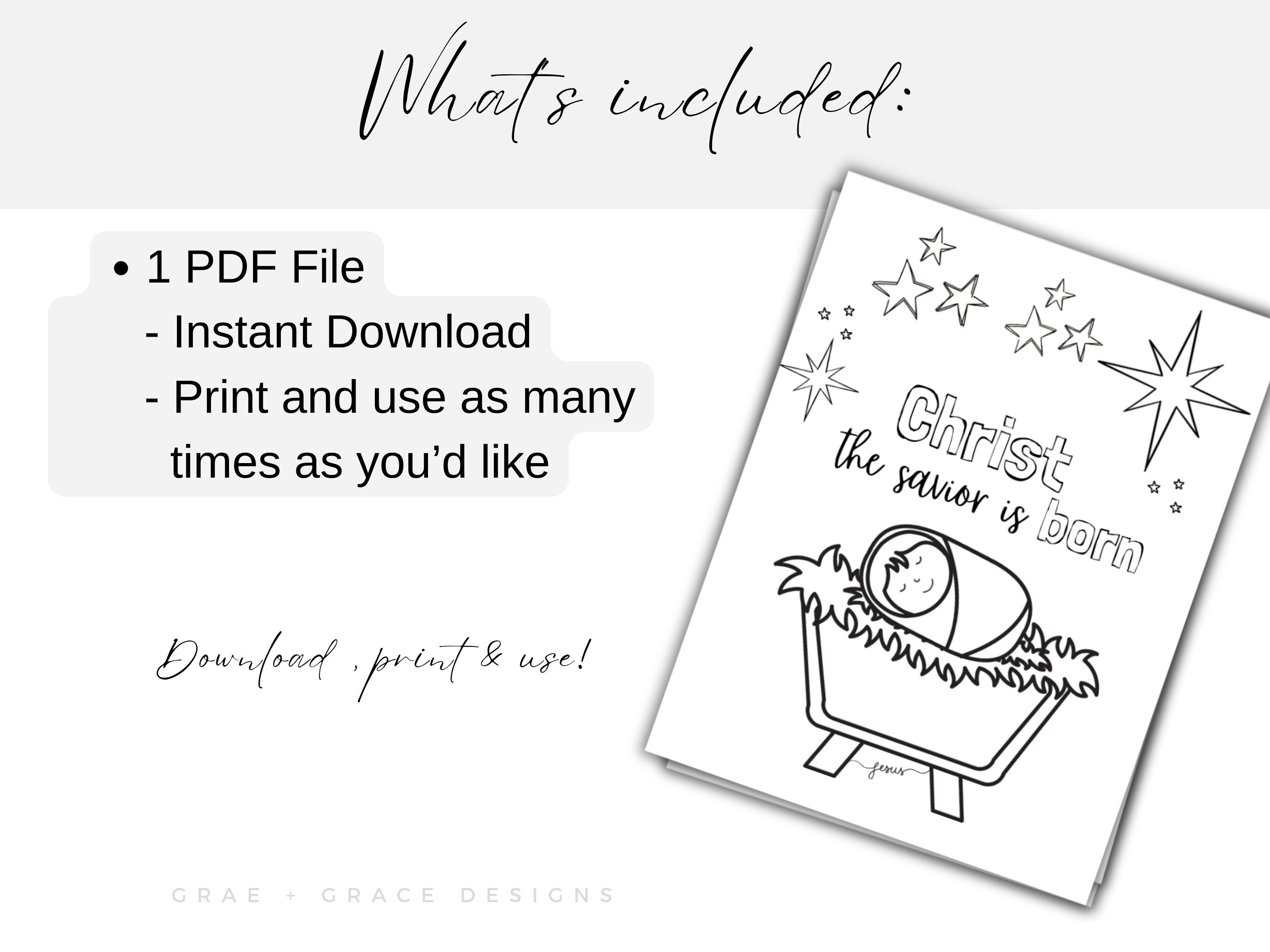 Nativity Coloring Pages Printable Christ the Savior is Born Coloring