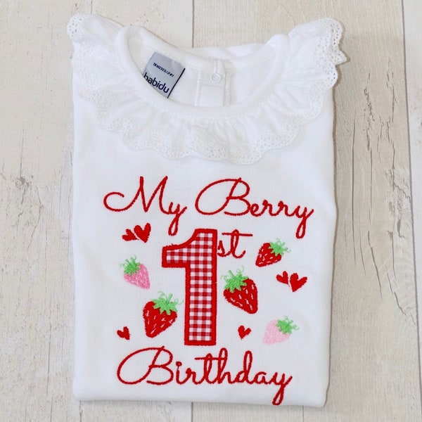 My BERRY First Birthday Shirt | Personalised Babidu Bodysuit | Birthday Girl | First Birthday | Cake Smash Outfit | Birthday Outfit