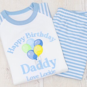 Happy Birthday Blue Set | Personalised | Happy Birthday Daddy | Happy Birthday Mummy |