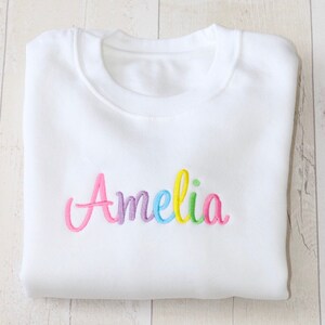 Rainbow Sweatshirt | Personalised  Sweatshirt | Personalised Jumper | Jumper | Hoodie | T Shirt | Babygrow | Rainbow | Pastel | Bright |