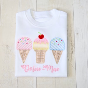Ice Cream T-Shirt | Personalised Pink T-Shirt | Beach | Girls T-Shirt | Cute T-Shirt | Lolly Pops | Two Sweet | Candy Land | Holiday