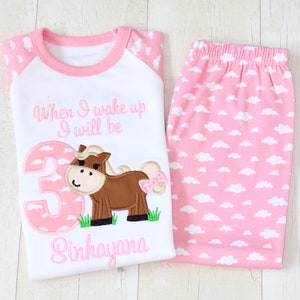 Horse Birthday Set | Personalised Pink Set | Animals | Pony | Barnyard | Farmyard | Stables | Horsey |