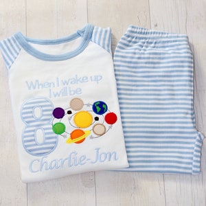 Space Birthday Set | Personalised Blue Set | Science | Birthday Boy | Globe | Universe | Planets | World |