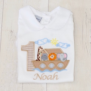 Noah's Ark Birthday Shirt | Personalised Babidu Bodysuit | Birthday Bodysuit | Birthday Outfit | Wild One | Birthday Boy