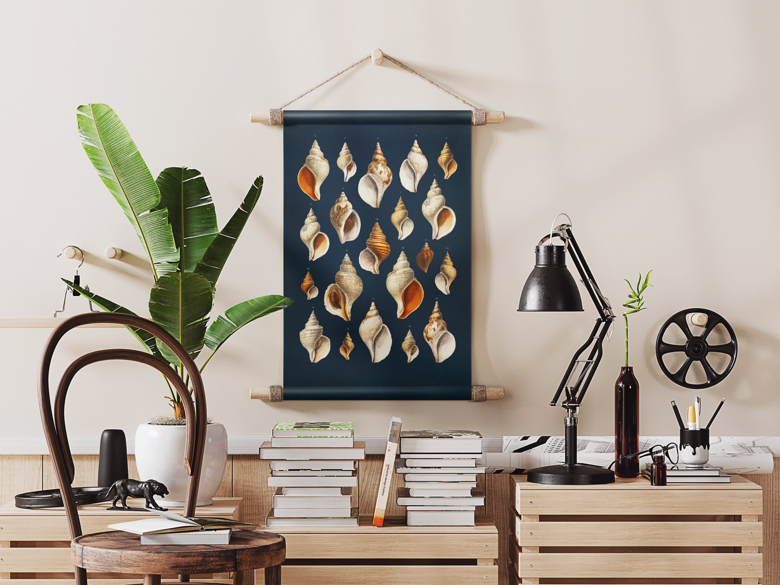 Vintage Shells Wall Art Instant Download Poster Printable Shell Wall ...