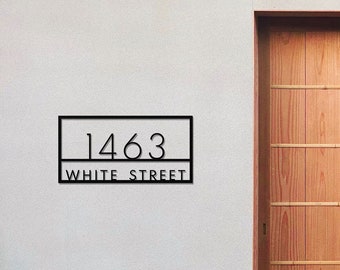 Metal House Number Sign: Personalized Outdoor Address Plaque
