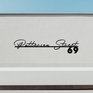 Metal House Number Sign, Outdoor Handwriting Address Sign and House Number Plaque. Personalized Sign, House Numbers Sign
