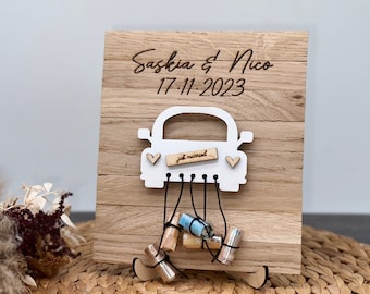 Regalo de boda | Regalo de dinero | madera | Coche | pareja nupcial | Regalo de boda | pareja nupcial | regalo de boda más personalizado