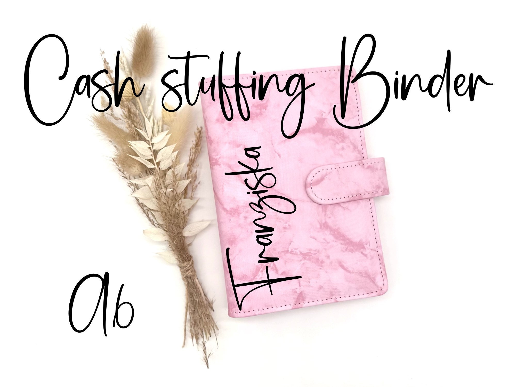 Stay Organized & Save Money: Marble A6 Budget Binder With 8 Cash