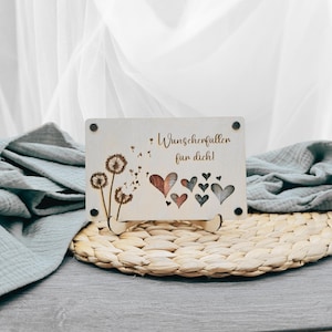 Carta dei soldi - esaudisci i desideri con il dente di leone | Biglietto d'auguri e regalo in contanti per matrimonio | Idea regalo in contanti per un compleanno