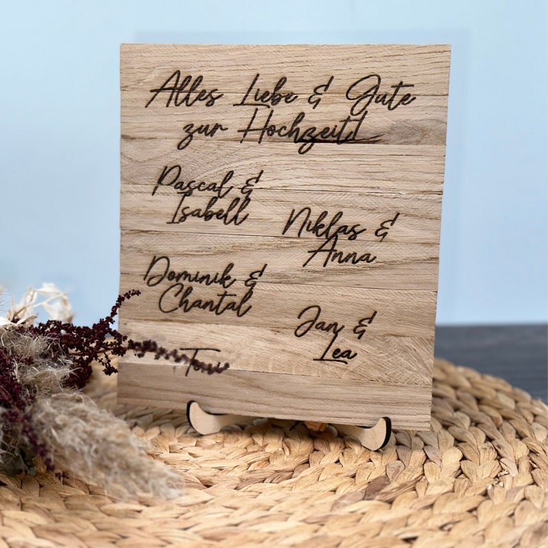 Hochzeitsgeschenk Geldgeschenk Holz Auto Brautpaar Geschenk zur Hochzeit Brautpaar personalisierteres Geschenk zur Hochzeit Bild 2