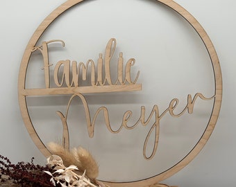 Family sign - door sign | Front door | Door wreath | perfect housewarming gift housewarming party | Welcome sign | Name tag | Wedding