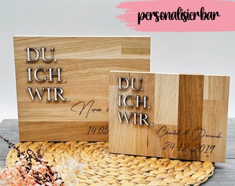 Personalisiertes Holzschild – Geschenk zur Hochzeit & zum Jahrestag | Hochzeitsgeschenk | personalisierte Geschenkidee | Geburtstagsgeschenk