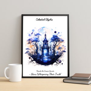 Celestial Glyphs: Mystische Inkkleks Alchemie Kunst - Metaphysisches Wandposter für Mystische Vibes - Sofortiger digitaler Download
