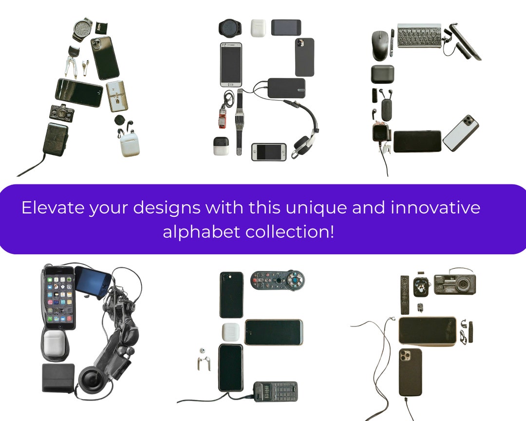 Tech Gadget Alphabet Unique Tech-inspired Letters PNG Files - Etsy
