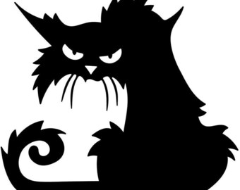 HALLOWEEN SVG , HALLOWEEN Clipart, Halloween Svg Files for Cricut, Halloween Cut Files, angry cat svg
