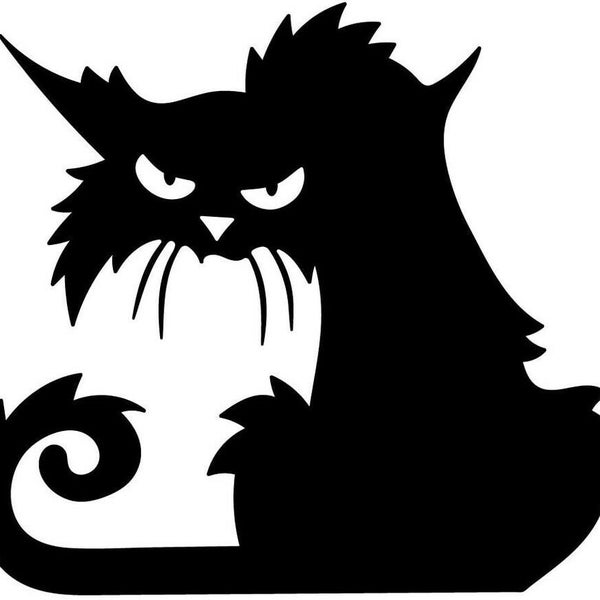 HALLOWEEN SVG , HALLOWEEN Clipart, Halloween Svg Files for Cricut, Halloween Cut Files, angry cat svg