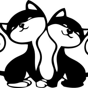 TWO CATS Svg Png Icon Free Download (#233580) 