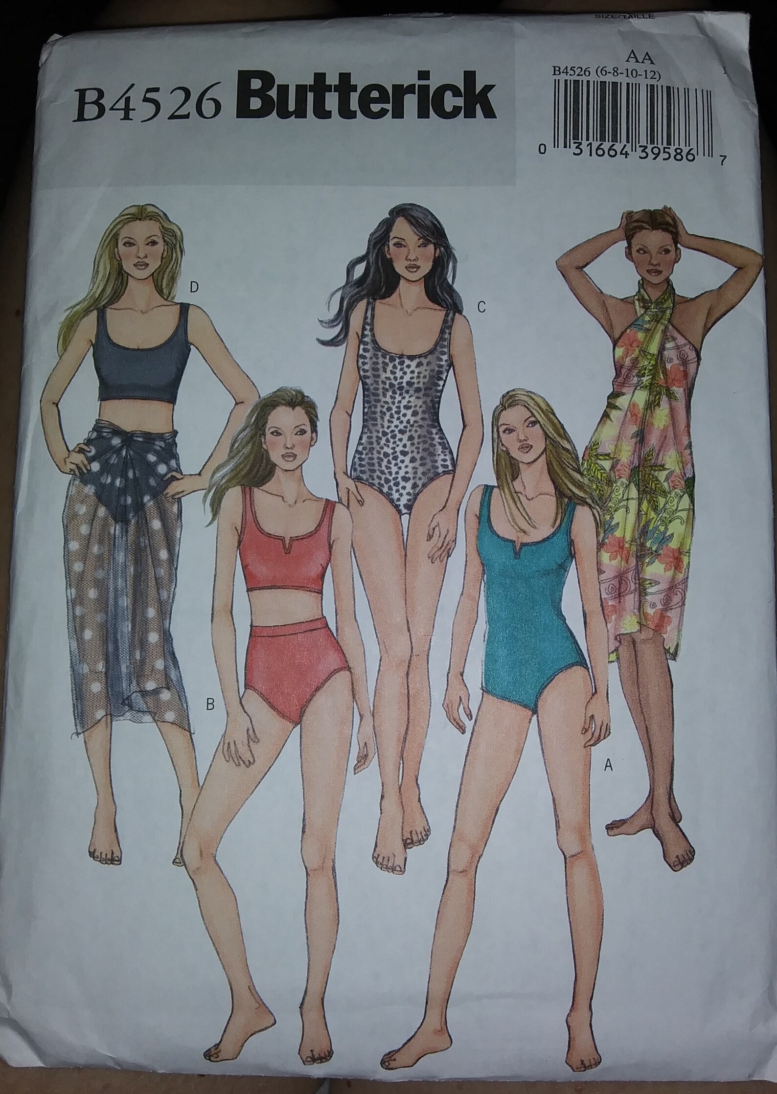 Butterick Swimsuit Pattern B4526new Never Used Size 612 Etsy