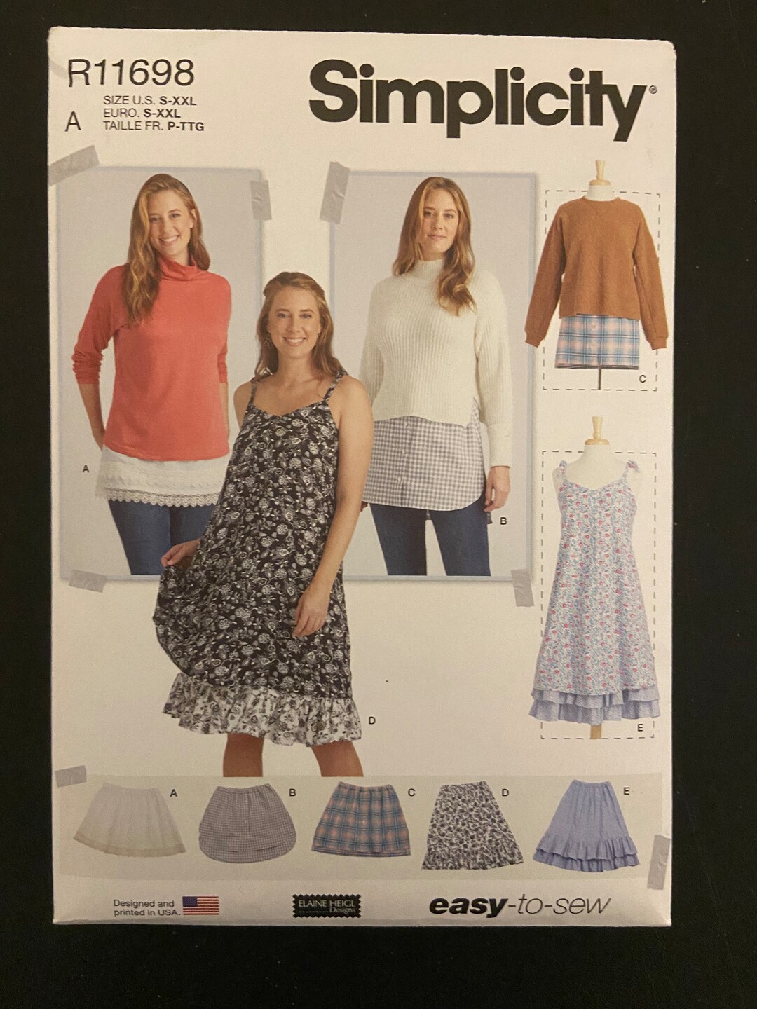 Simplicity R Simplicity R11698 Misses Layering Slips Size S-xxl - Etsy