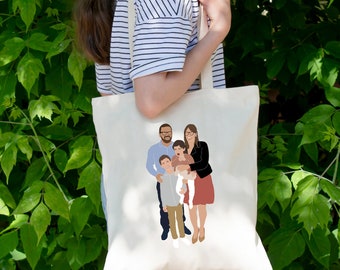 Tote Bag à personnaliser avec ta photo, illustration couleur, idée cadeau