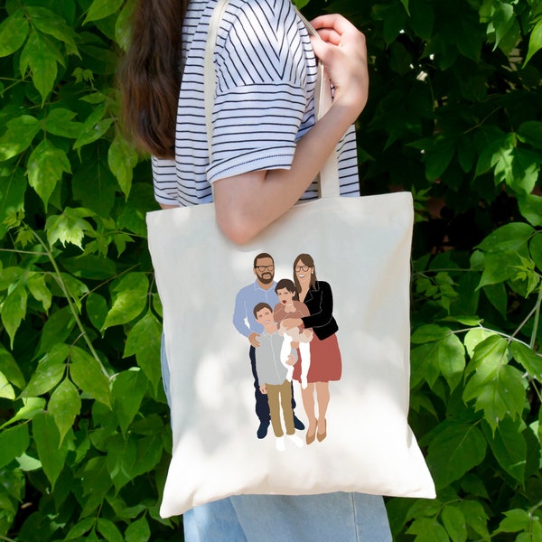 Tote Bag à personnaliser avec ta photo, illustration couleur, idée cadeau