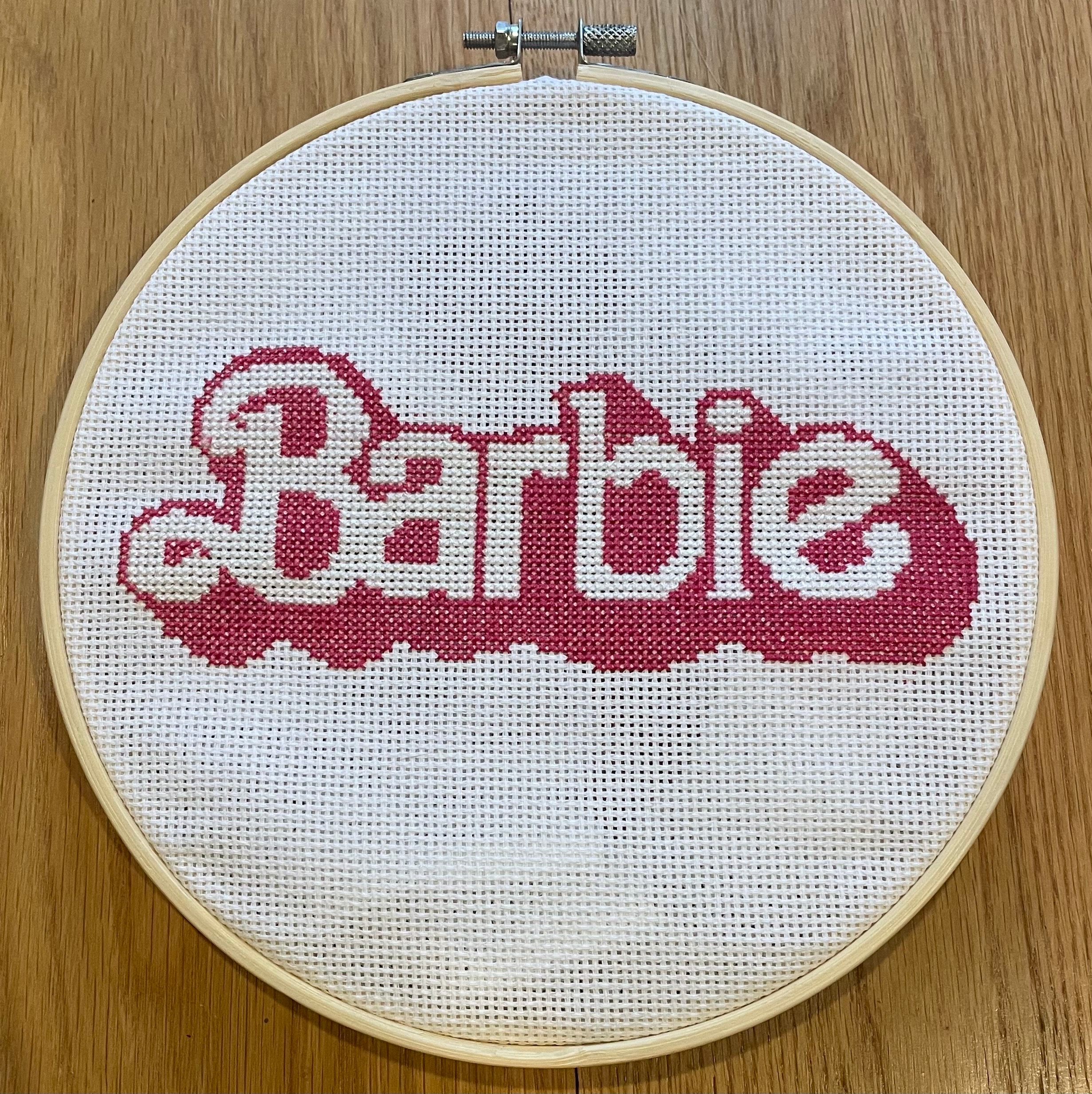 PATTERN Barbie Cross Stitch Chart Instant Download Includes Directions Come  on Barbie Let's Go Party 