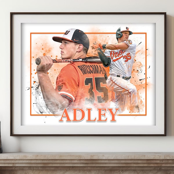 Adley Rutschman 16x20 Poster Baltimore Orioles MLB Mancave Bedroom Baseball Little League