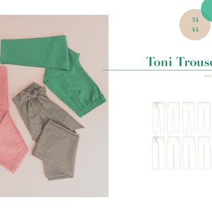 Toni Trousers 34 - 44 sewing pattern and instructions