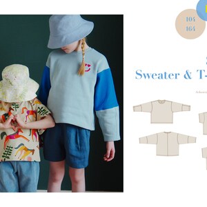 Smile Kids Sweater & T-Shirt 104 - 164 sewing pattern and instructions