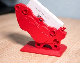 3D Printed Brake Caliper Business Card Holder | Mechanic Desk Decor