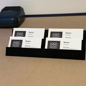 3D gedruckter Visitenkartenhalter - Moderner Schreibtisch Organizer, Minimalistische Bürodeko