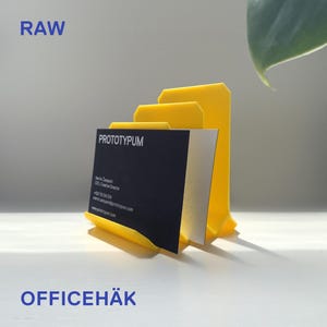 RAW Paper Style Visitenkartenhalter - Minimalistischer 3D gedruckter Schreibtisch Organizer