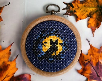 Bordado de Halloween / arte de aro