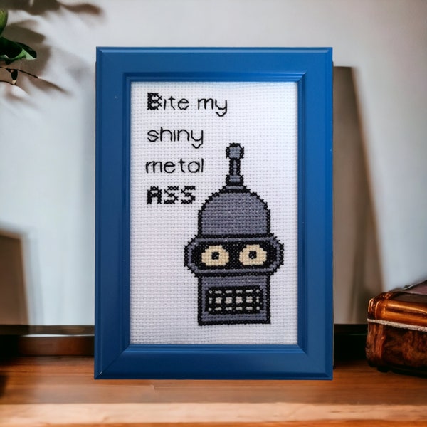 Embroidery piece | Bender quote | Futurama fan art