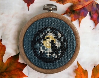 Arte de bordado de Halloween / montado en aro