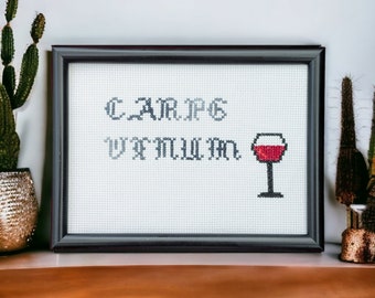 Pieza de bordado - Aprovecha el vino