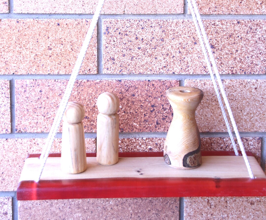 Red Resin Shelf Modern Shelf Small Wall Shelf Etsy