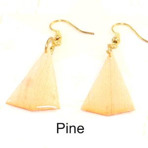 Handmade Wood Drop Earrings are Resin and Wood Earrings: A Fashion Statement