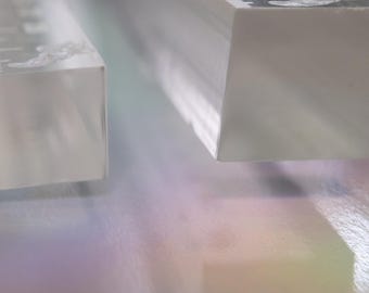 Prism ruler, epoxy, pmma, transparent, translucent, light scultptures, şeffaf semiconductors