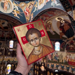 Handgeschilderd icoon van Jezus Christus | Klaar voor verzending