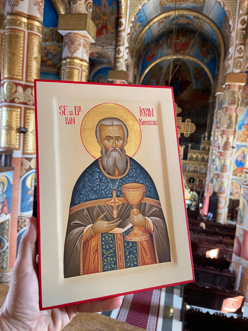 Handpainted Icon of Saint John of Kronstadt - Etsy