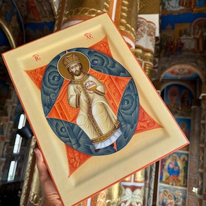 Hand painted icon of Jesus Christ in Glory | Byzantine icon| Orthodox icon