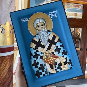 Ícone pintado à mão de São Dionísio | Ícone ortodoxo