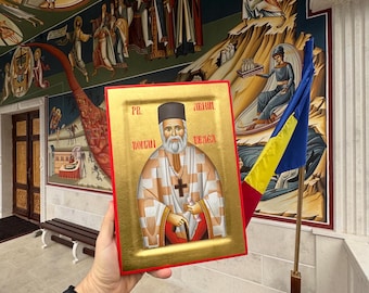 Archimandrita romano Braga Icona dipinta a mano