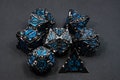Black Blue Metal Dice Set Dnd Dice Set Role Playing Games Sharp Edge Dice RPG DD Dice D20 D6 product logo