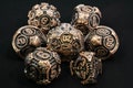 Metal DnD Dice Set Bronze Gear Metal Dice Set Role Playing Games Sharp Edge Dice RPG DD Dice D20 D6 product logo