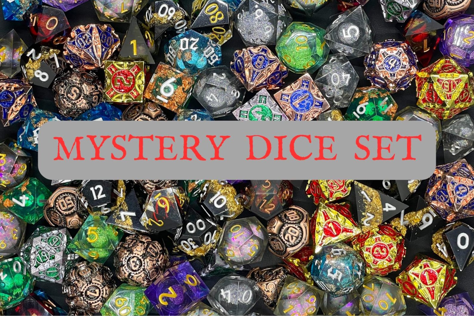 Mystery DND Dice Set Mystery Liquid Core Dice Metal Dice Set DND Gift ...
