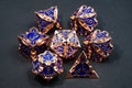 Bronze Blue Metal Dice Set Dnd Dice Set Role Playing Games Sharp Edge Dice RPG DD Dice D20 D6 product logo