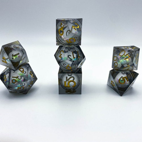 Dados Dragon Eye Dices Precio de fábrica para juego de rol Resina Sharp Edge Dic